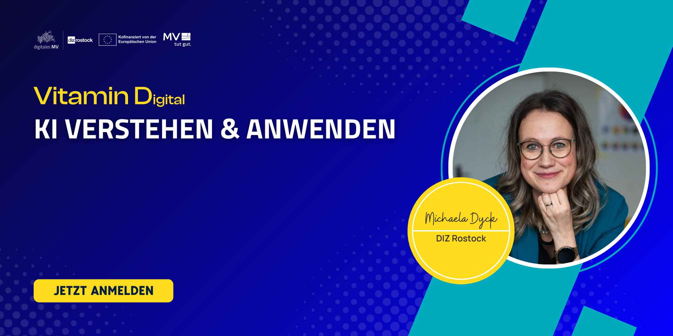 Vitamin D(igital) - KI verstehen und anwenden, Onlineveranstaltung vom DIZ Rostock am 9. Oktober mit Michaela Dyck
