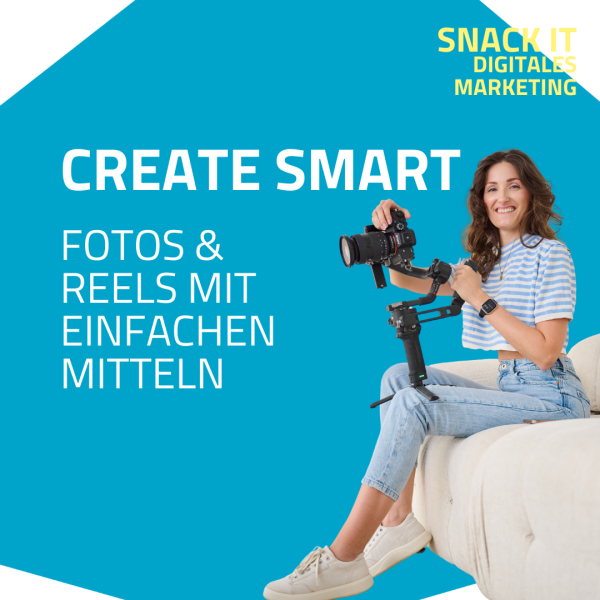 Unter dem Motto Create Smart stellt die Social-Media-Expertin Celien Techniken rund um die Themen Fotos und Reels vor